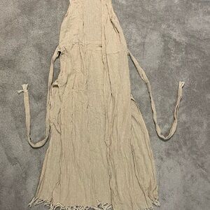 Chinta Mani Alchemi Tunic Womens Small 100% Cotton Beige Bohemian